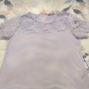 Purple/lilac lace embroidery blouse /large